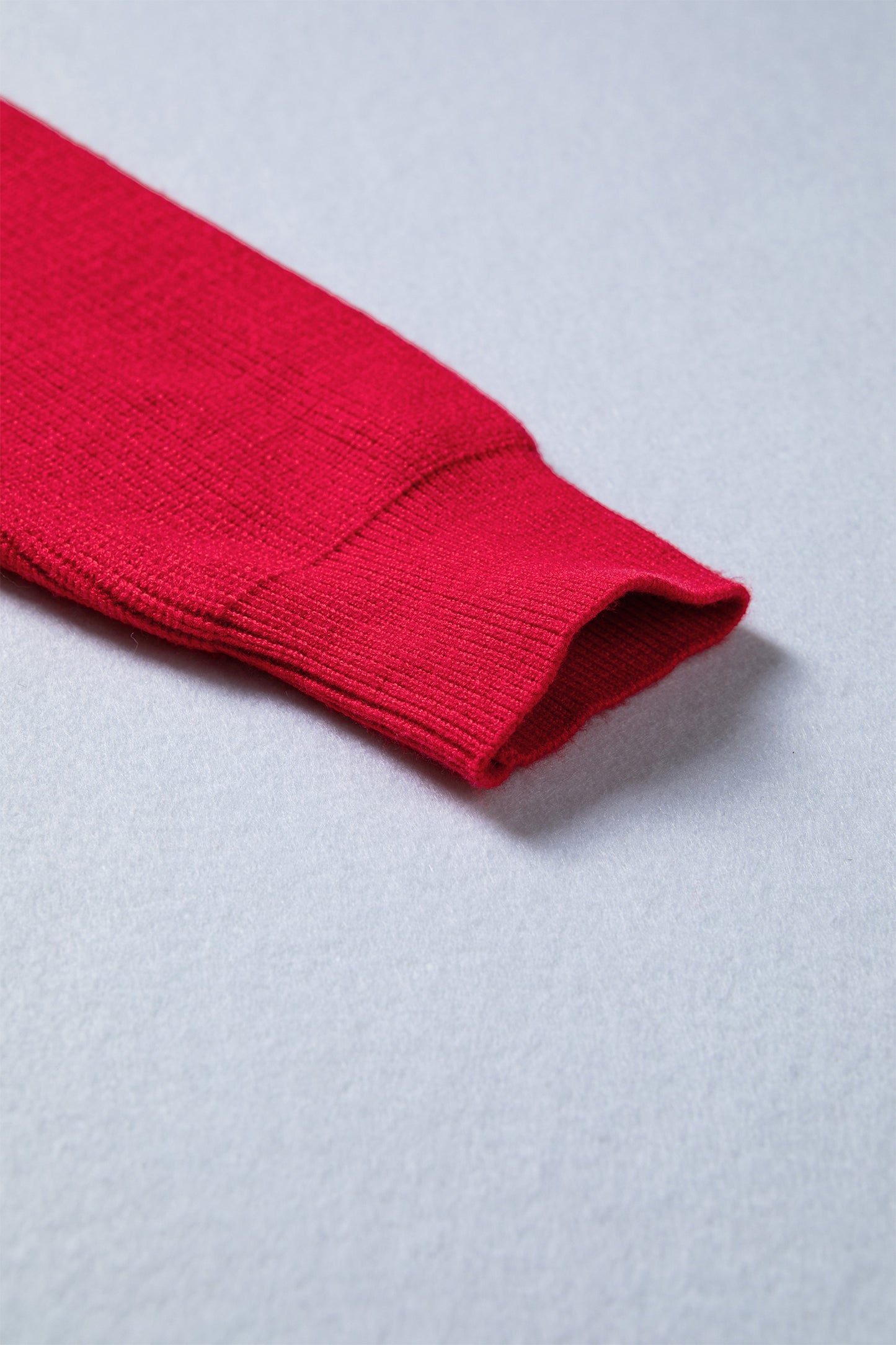 Embroidered Bow Ribbed Sweater